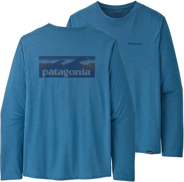 Blå Patagonia Capilene Cool Daglig Grafisk Långärmad Skjorta Män Rei Co-op