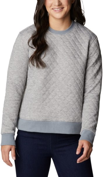 Grå Rei Co-op Columbia Lodge Quiltad Crew Sweatshirt Dam