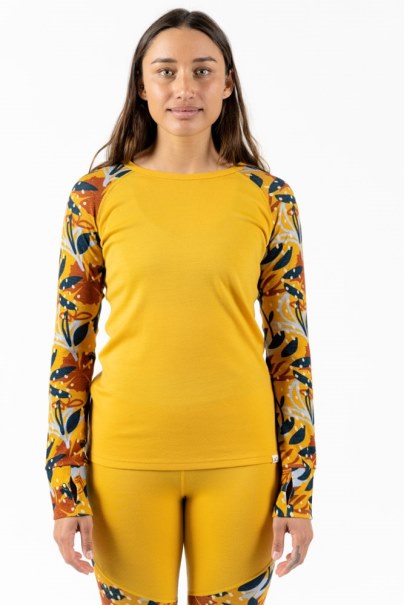 Gul Vild Råg Evie Raglan Baslager Topp Kvinnor Rei Co-op