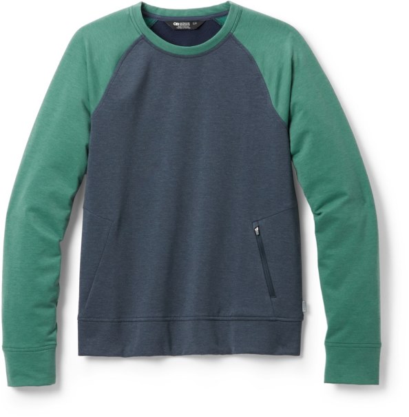 Rei Co-op Blå Utomhus Forskning Emersion Fleece Crew Sweatshirt Kvinnor