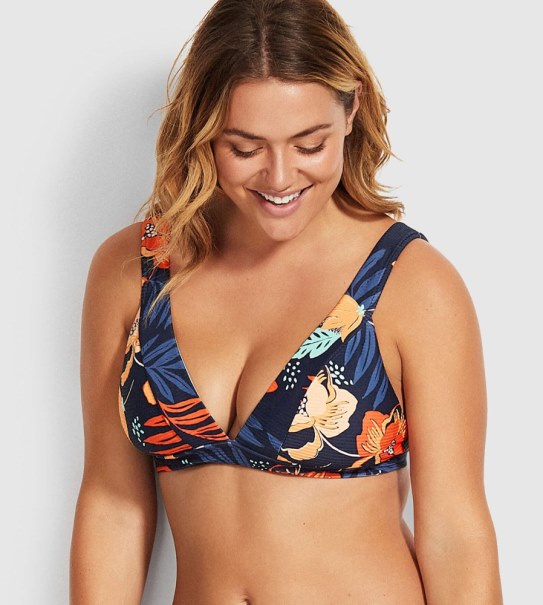 Rei Co-op Seafolly Banded Tri Baddräkt Topp Kvinnor Indigo