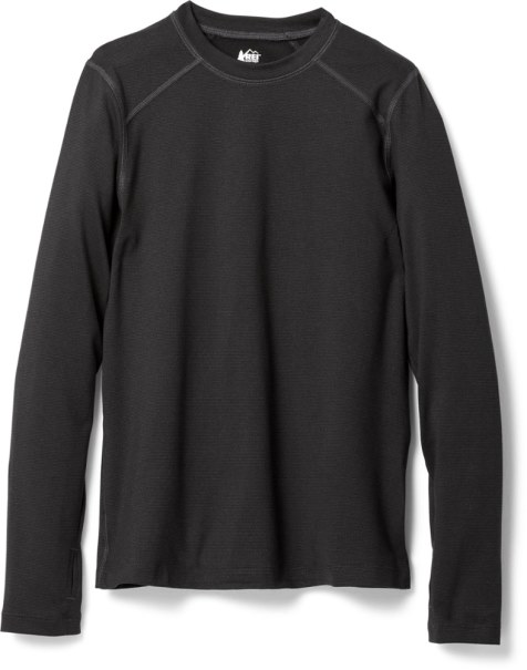 Svart Rei Co-op Midweight Crew Långa Underkläder Topp Kid